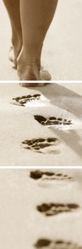 Fußspuren im Sand